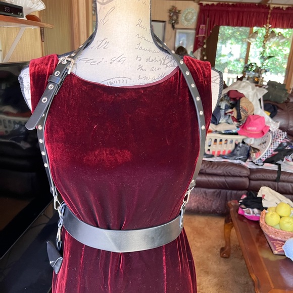 Black Faux leather adjustable harness - Picture 14 of 14